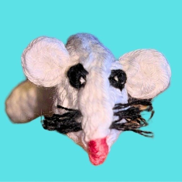 Cat Toy 100% Cotton Crochet Handmade Natural Material Soft on Paws Curly-Q Tail - Picture 13 of 16